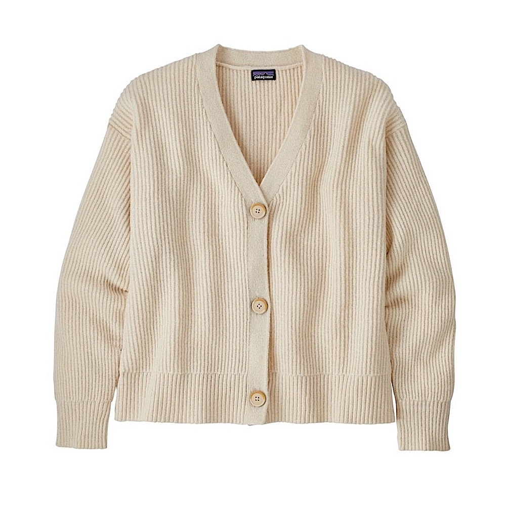 Patagonia® Worn Wear Women's Recycled Wool Cardigan in Dyno White